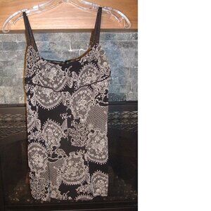 Guess Black Slip Dress Y2K Coquette Baby Doll Mini Size 2 Made in USA